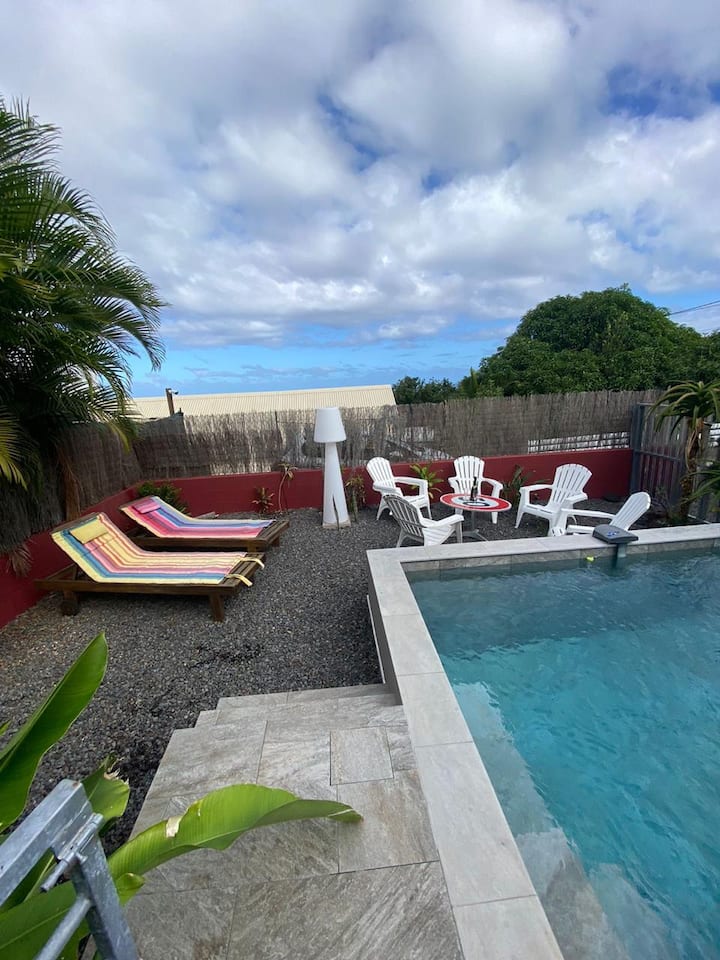 Maison Piscine Et Pétanque Leu Bi Chic 3 éToiles - Réunion