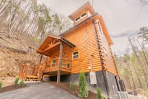 Brand New Cabin Pool Table Fire Place