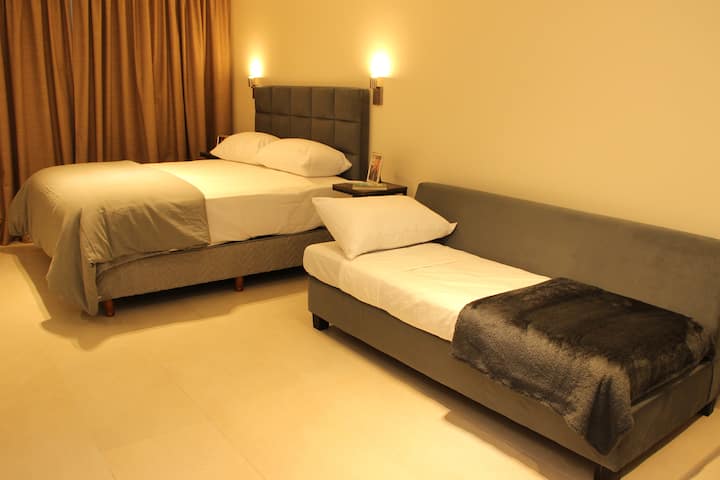 Triple studio apartment in Balvanera with balcony