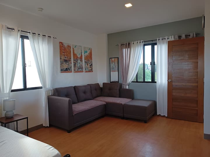 couch for TV viewing and relaxing