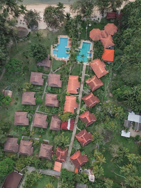 Private Villa For 2 (Front Row Garden) + Breakfast