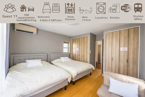 Premier suite Akasaka front/2Bedroom/12ppl