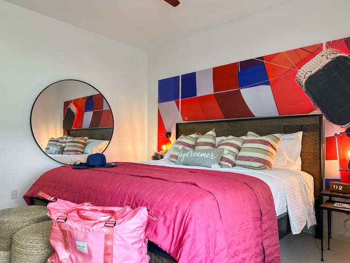 Beautiful views, remote controlled ceiling fan, Smart TV and more. . .