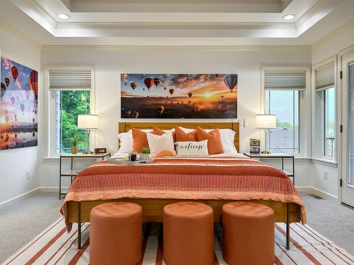 With a king bed and private deck entrance.