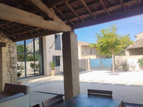 Architect villa with pool and barn