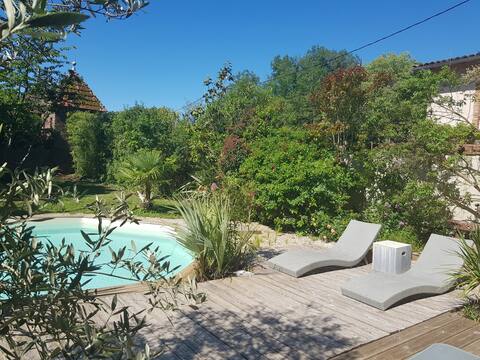 House with private pool, garden, 
 wifi