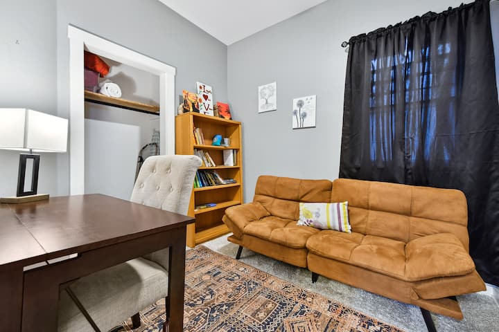 Whether work or rest, this peaceful space offers comfort, focus, and a touch of personal charm.