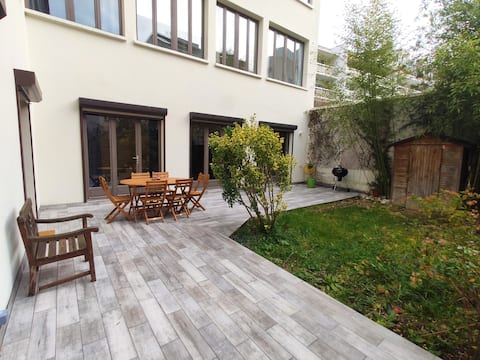 Large apartment with private garden
