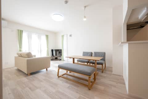 65㎡ Spacious 2BR|4min to Station|Wi-Fi|Osaka Kyoto