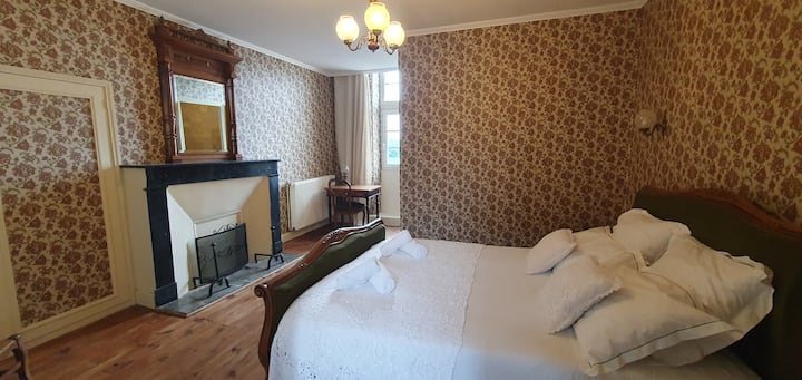 Ოთახი „აგაპანტე“ ორადგილიანი საწოლით, სამუშაო მაგიდით და ცალკე აბაზანა-ტუალეტით. 