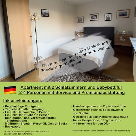 Premium apartment 2-4 people with service