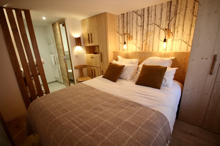 chumba cha kulala na hifadhi ya kutosha