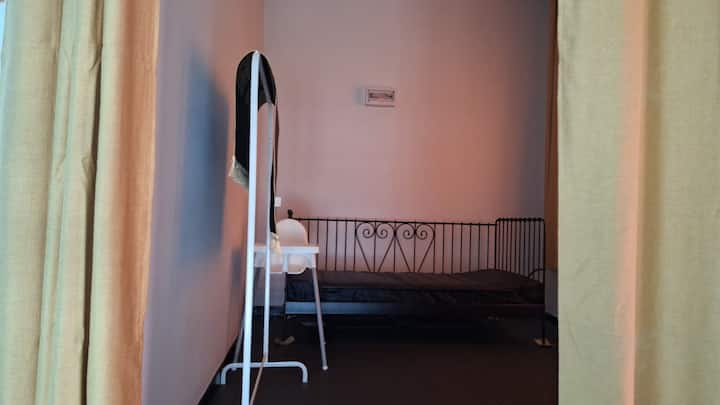 Additional Room, open space but can cover with curtain. Suitable for family space, mini gym and prayer space. Has 1 single bed and 2 foldable mattress.