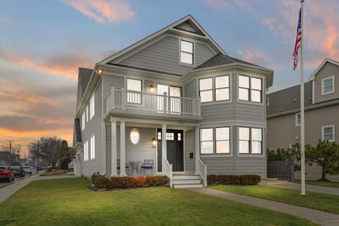 6BR Belmar Beach Family Home -Walk to Beach & Lake