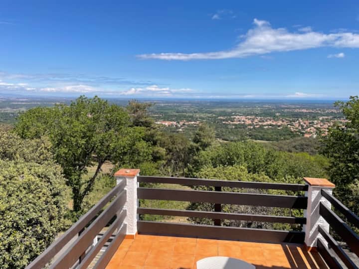 Maison (10 Pers) Vue Panoramique, Piscine, Tennis - Laroque-des-Albères