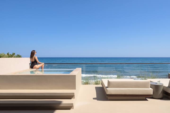 Rothos BeachFront Retreat, with Plunge Pool