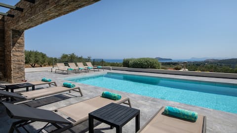 Private Sea View Villa|Pool|Located in Olive Grove