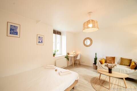 Successful Airbnb property: Quiet and cozy downtown studio with parking in Cleunay Arsenal Redon