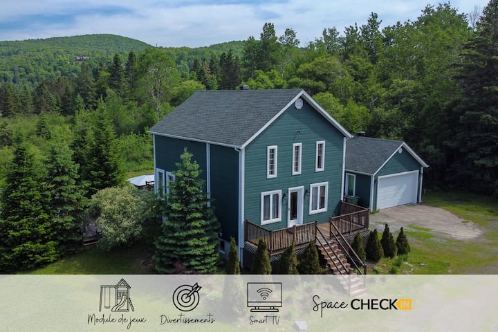Le Vert | Ac | Spa & Bbq | Foyer & Feu Extérieur - Sainte-Agathe-des-Monts