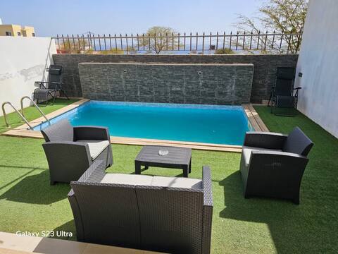Duplex with 4 bedroom pool for 8 people mx