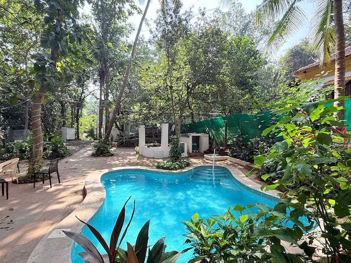 Prvt Pool Villa | Siolim | 10min To Vagator Beach - Goa