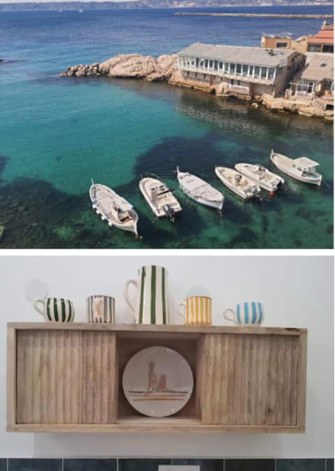 Propriété Airbnb réussie: "La Baigneuse" (The Bather) Vallon des Auffes à Marseille