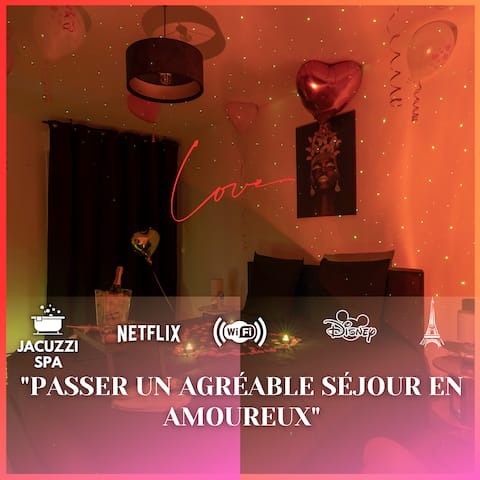 Love-Room77-Jaccuzi Déco Disney Paris Free-Parking