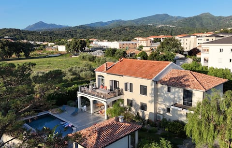 Ground floor apartment in new house with pool