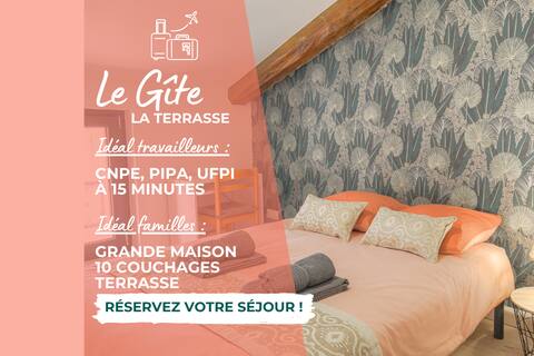 Gîte La Terrasse: 4 bedrooms, 10 pers, Centre