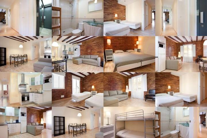 Great 4 nice 2-Bedroom flats close Las Ramblas 20p