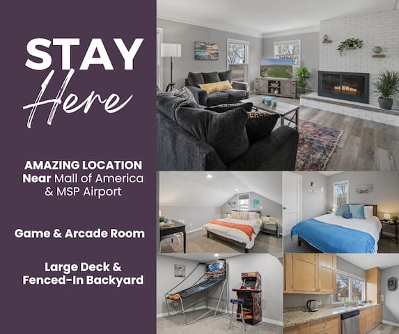 4BR Home Near Mall of America & MSP Airport