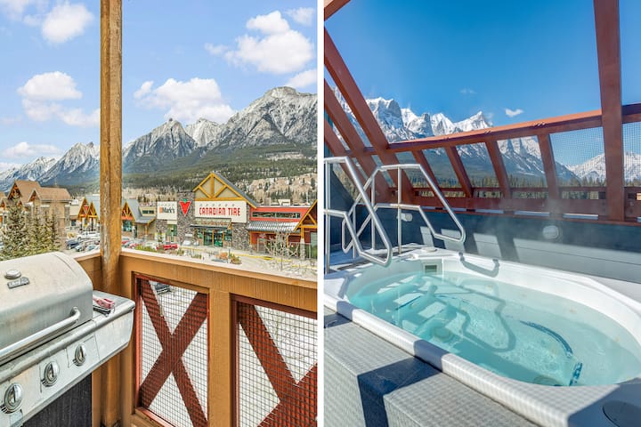 Alpine Bliss | Epic Mountain View | Rooftop Hottub - キャンモア