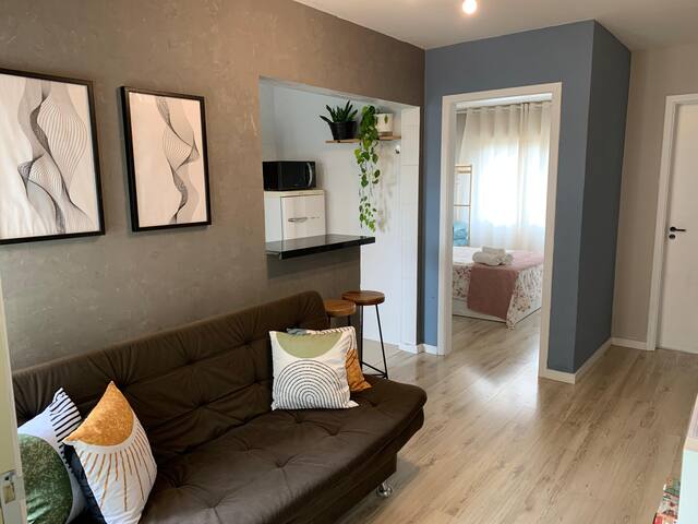 Entire home with 1 bedrooms in Pelotas - Ap aconchegante, Wifi, Ar Cond, garagem