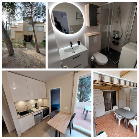 Top performing Airbnb: Charming two-room apartment in a pine forest 5 min from the beach in Argelès Sur Mer