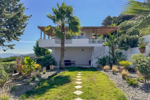 Modern-Rustic Villa in Stalos, Pool, Idyllic Views