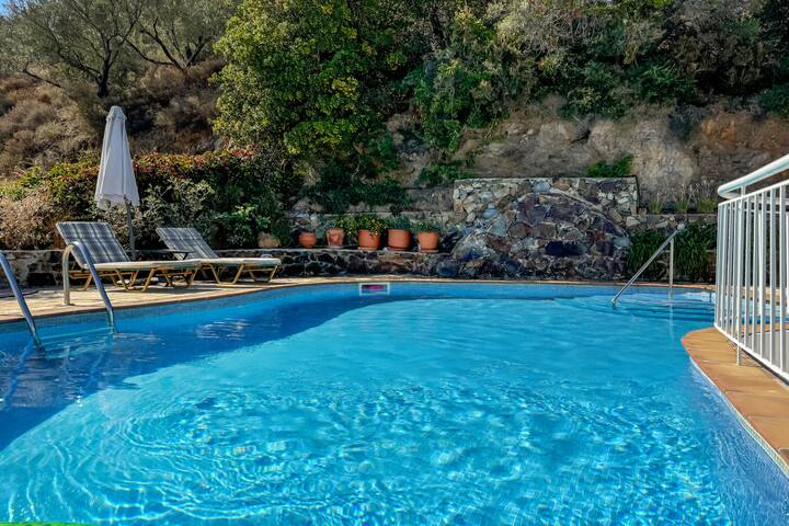 Modern-Rustic Villa in Stalos, Pool, Idyllic Views gallery image 5