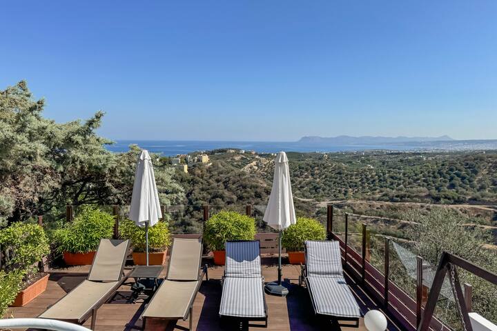 Modern-Rustic Villa in Stalos, Pool, Idyllic Views gallery image 4