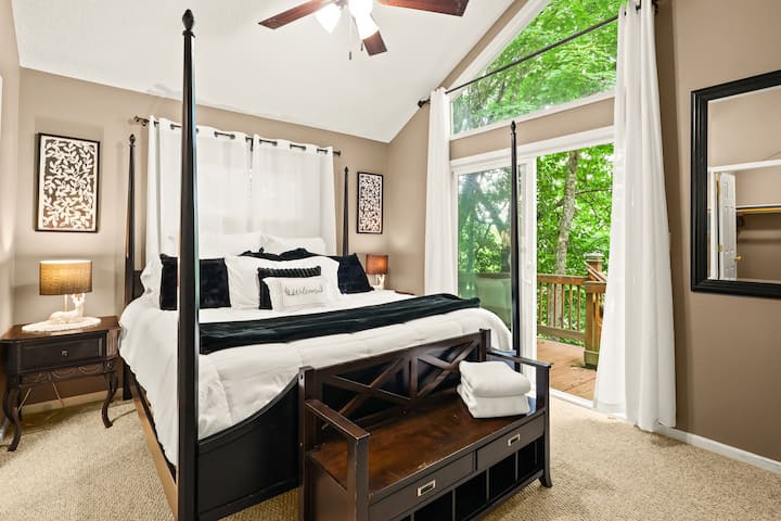 Bedroom #1 - King sized bed.  Located upstairs.  