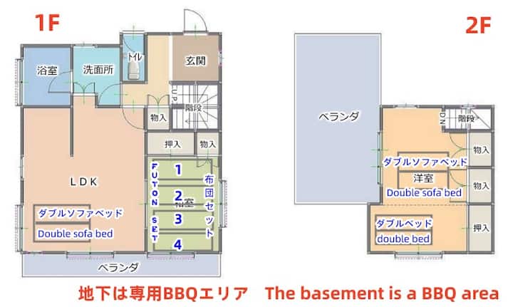 南箱根 定員8名まで家族向け 小型犬二匹無料 雨の日も 本格Bbq（21：00まで）ホームシアター - 伊豆の国市
