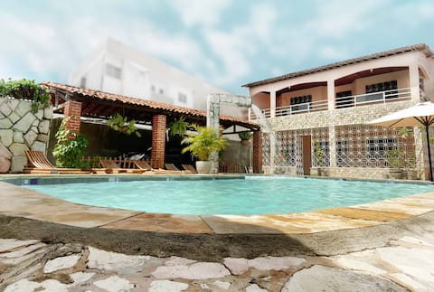 Casa Janga: Townhouse with pool, barbecue, 200 meters from the waterfront