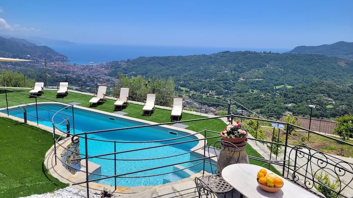 Cozy Pool-side House With Sea View - Portofino