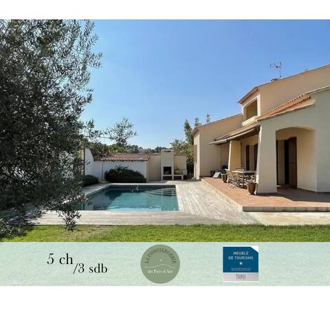 Villa l 'Olivier * 5ch/10pers pool & garden*air conditioning