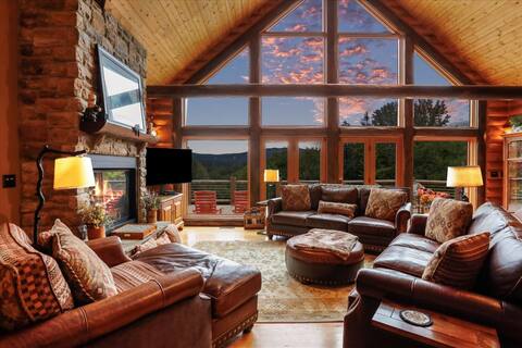 Stunning Log Cabin *Mtn Views* Gym-Sauna*Saloon