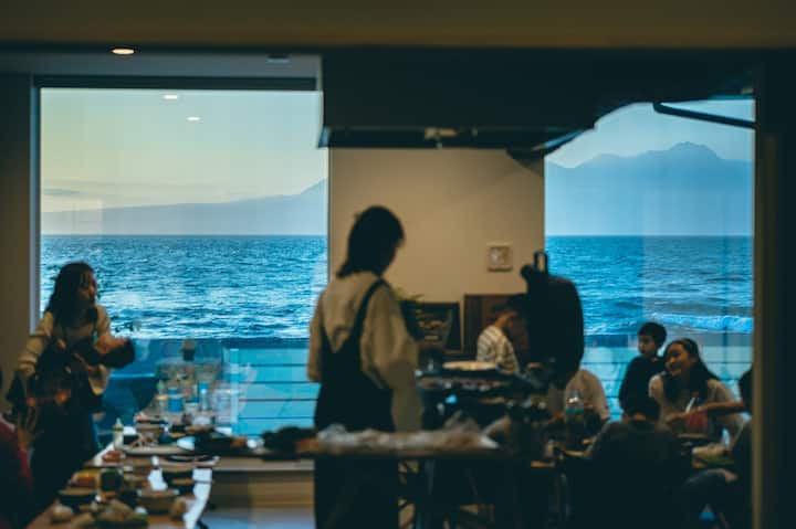 愛犬と泊まる。海辺の一棟貸切絶景オーシャンビュー！室内Bbq。大型犬okペット可は9月1日から - 上天草市