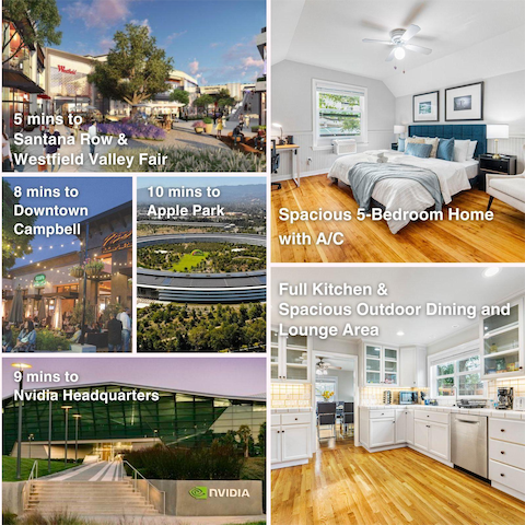 SantaClara Cozy Entire 5Br Home