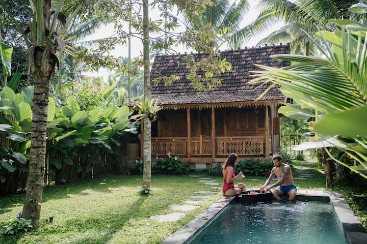Stuning 1br Wooden House W Pool Valley View - Bali