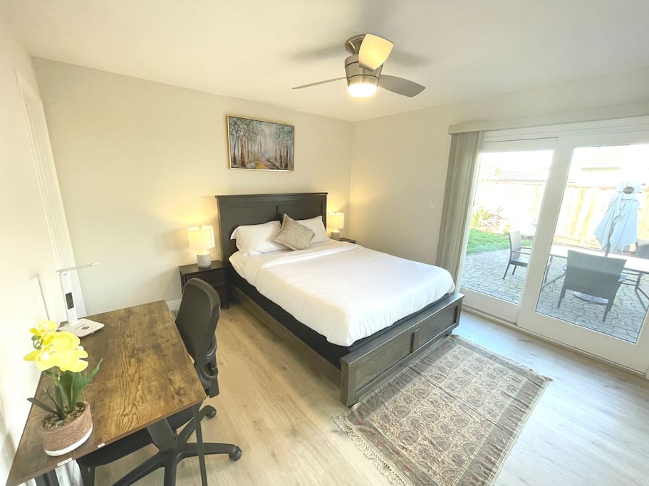 Airbnb 2-BR Cute and Peaceful, central, near Tesla, BART