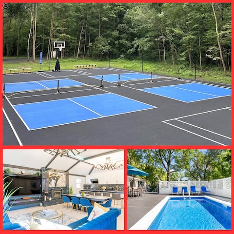 OMG! 2 Pickleball *3 Houses* Pool* Hot Tub+9 Acres