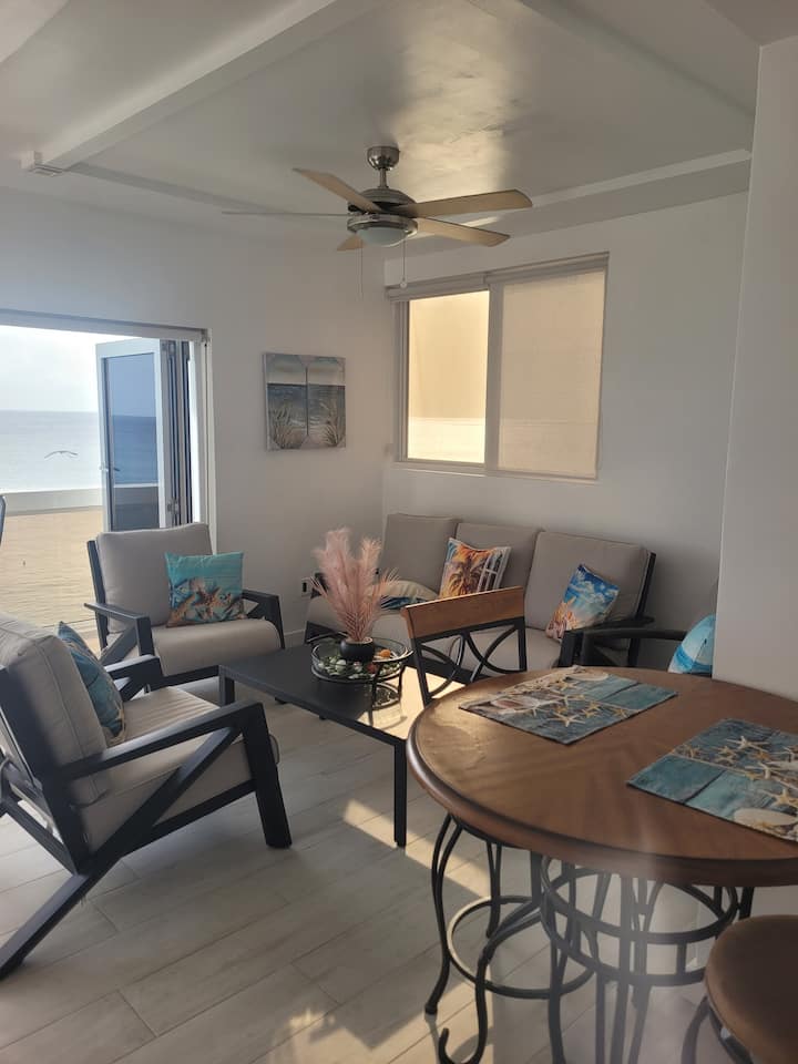 Living and dining room.