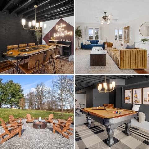 Bourbon Basecamp: 1.5 Acres, Hot Tub + Movie Room